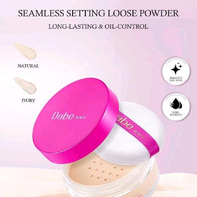 TERMURAH - WATERPROOF SETTING LOOSE POWDER - BEDAK TABUR DABE BEAUTE Facial Berjerawat Ceramide Glaz