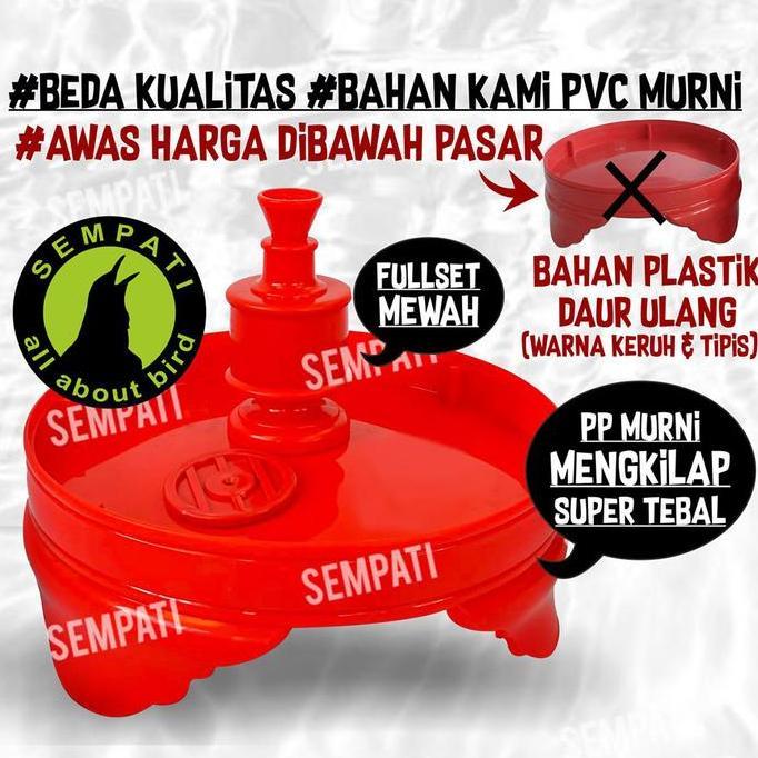 DEAL TERBAIK - SEMPATI Tebok Lovebird Pvc Plus Pion Tebok Anti Pecah Untuk Sangkar Kandang Lovebird 