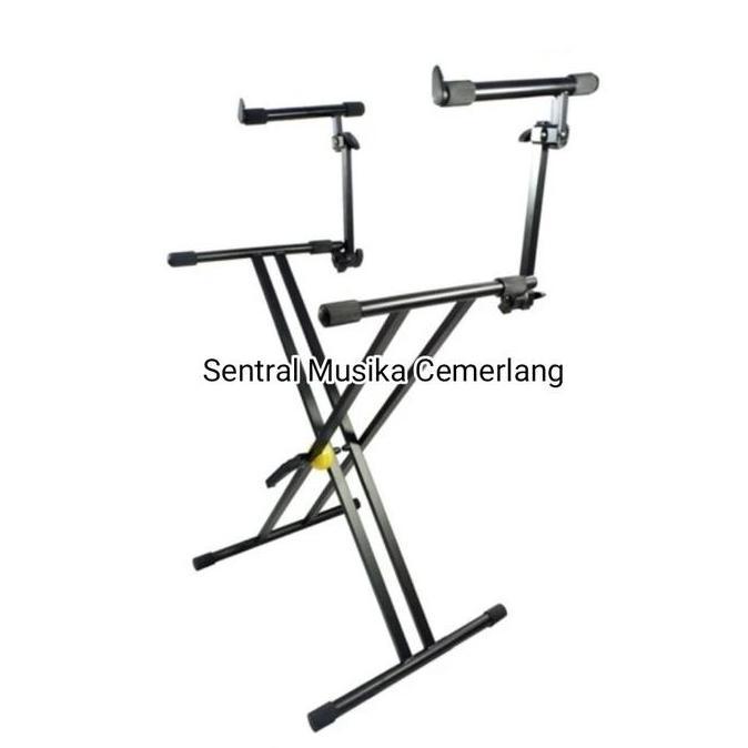 TERBARU STAND KEYBOARD DOUBLE 2 SUSUN IMPORT K-582