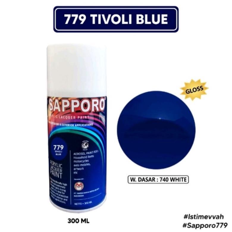 779 Tivoli Blue Saporo SAPPORO 300ml Biru Tua Dongker Trivoli Cat Semprot Spray Paint Motor Pilok Pi