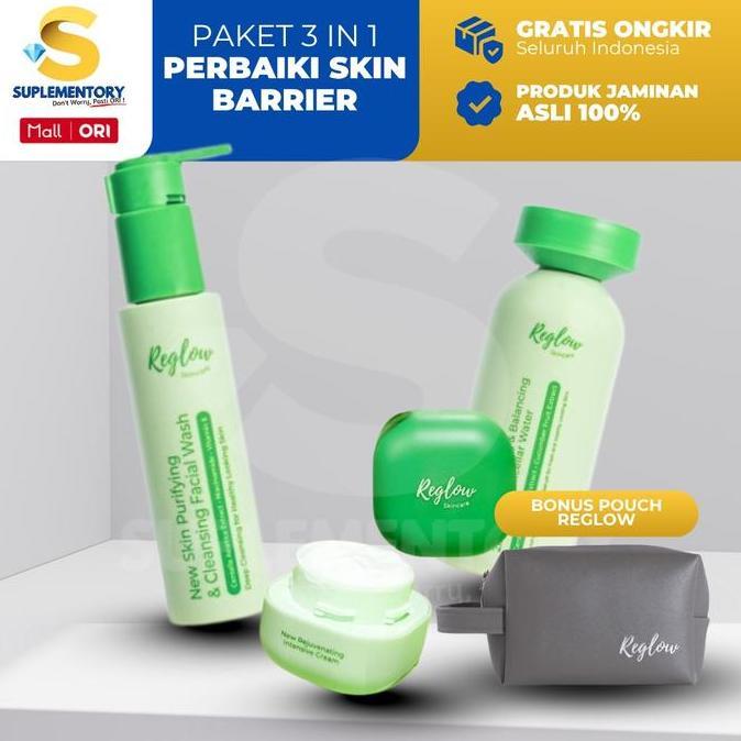 DEAL TERBAIK - Paket Skincare Glowing Treatment Reglow Pemutih Pencerah Wajah