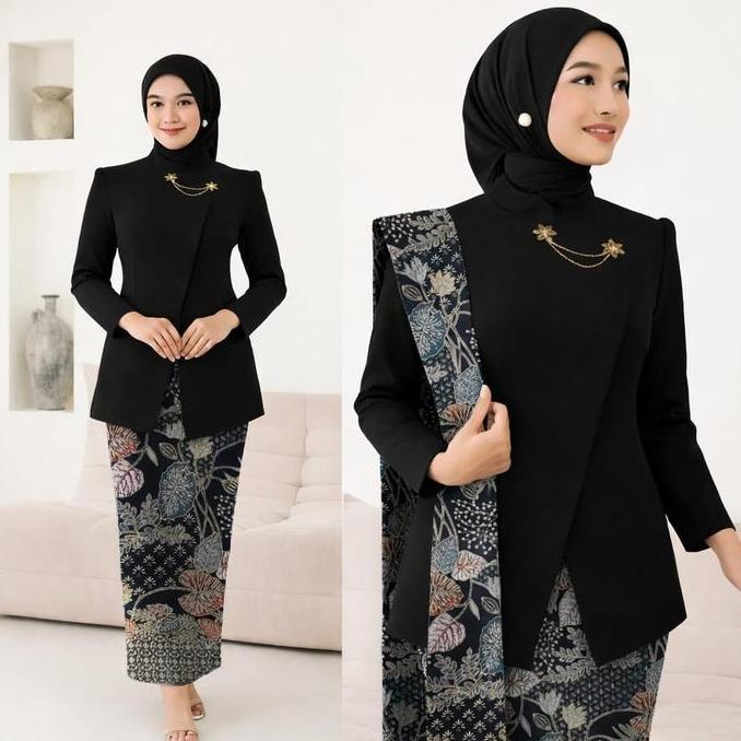 EFLUDOP Set Kebaya Kondangan Hijab Ootd Viral  Lebaran Terbaru Baju Hajatan Kebaya Kekinian Wanita B