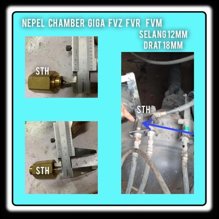 TERBARU NEPEL CHAMBER GIGA FVZ FVM FVR DRAT 18MM SELANG 12MM