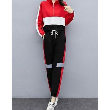 EFLUDOP Stelan Olahraga / Baju Celana Stelan Wanita Korea / Set Training/ Stelan Model Baru / Stelan