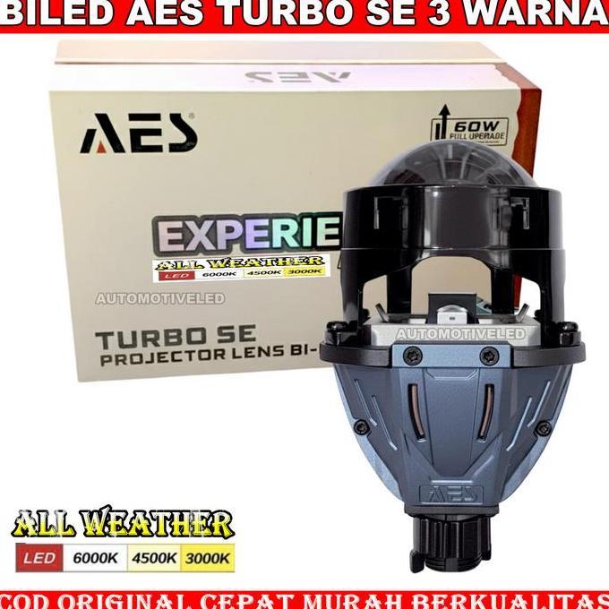 VASRUFK ORIGINAL LAMPU PROJECTOR BILED TURBO SE 3 WARNA AES 2,5 INCHI BLUELENS 55 WATT ALL WEATHER |