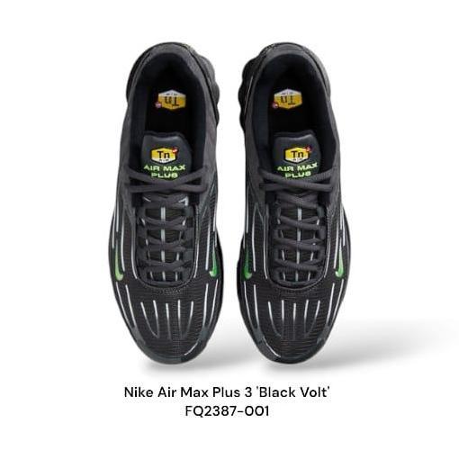 Ready Nike Air Max Plus 3 'Black Volt' FQ2387-001 Mens