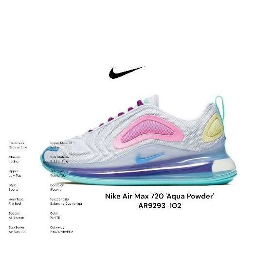 Ready Sneakers Wanita Nike Air Max 720 'Aqua Powder' AR9293-102