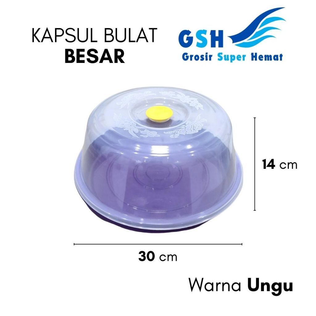 Gsh - Kapsul Bulat Besar (Isi 3-6-12 Pcs) High Way Tempat Kue Bolu  Tempat Roti Tawar Tutup Aestheti