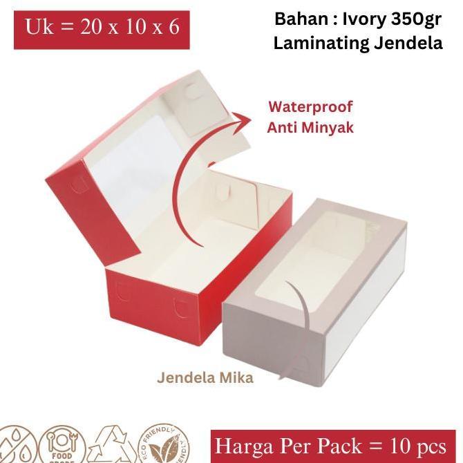 Box Kardus Kue / roti / serbaguna 20x10x6 berkualitas - laminating dof