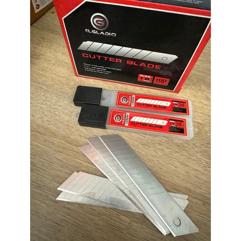 (1 Dus) Isi Cutter Besar Elgladio / Mata Pisau Cutter Besar Kuat Isi 100 Buah