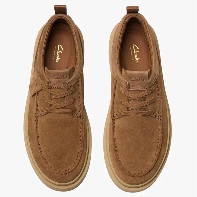 Ready Clarks Polden Moc Original Sepatu Kasual Pria Cola Suede