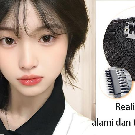 Rambut Palsu Wanita Poni Palsu Korea,Jepit Rambut ,Wig,Jepit Rambut Palsu Wig Wanita Gaya Korea Wig 