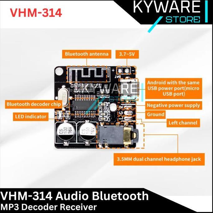 KRISWO VHM314 XY-BT-Mini Module MP3 Bluetooth 4.1 VHM 314 XY BT Mini Red Black Audio Stereo Decoder 