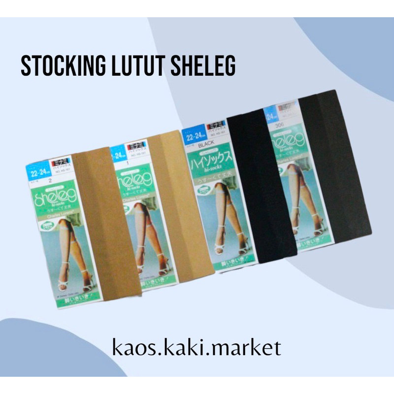 Stocking Lutut Sheleg / Stoking Lutut Tipis ( 6 Pasang )