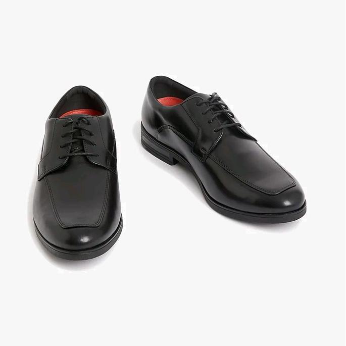 Ready MARKS & SPENCER Wide Fit Leather Derby Shoes Original Sepatu Formal Pria