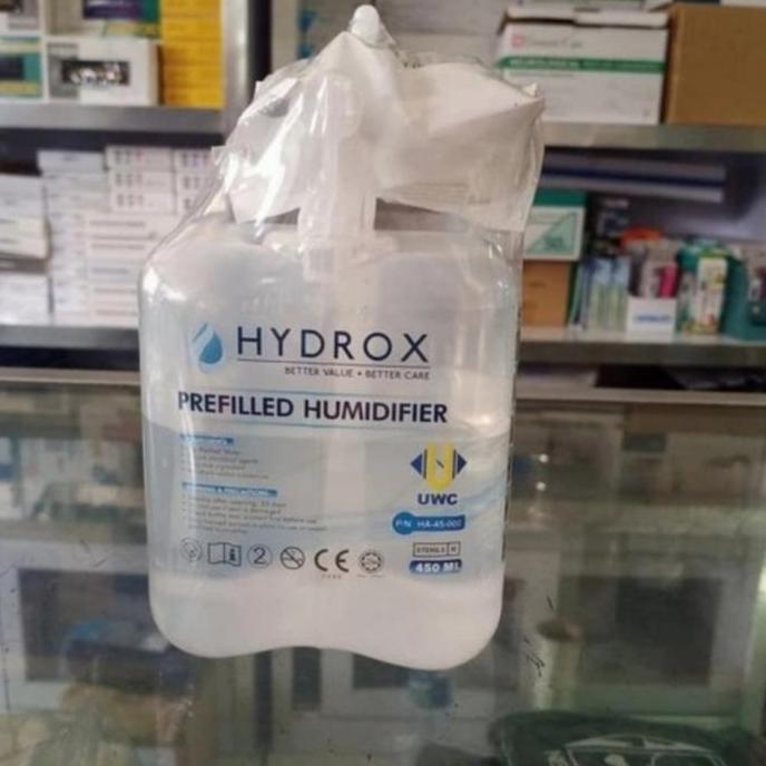 Hydrox prefilled humidifier oksigen/humidifier hydrox murah