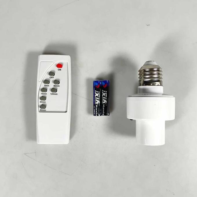 NILKAN Fitting Lampu Bohlam E26 E27 dengan Remot Kontrol 40W