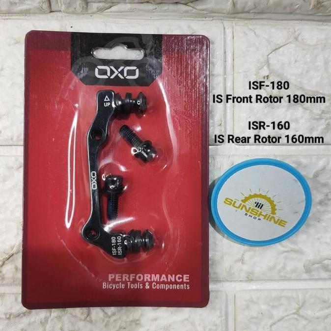 Adaptor Caliper Disc Brake Baut Samping OXO ISF-180 Depan Rotor 180mm / ISR-160 Belakang Rotor 160mm