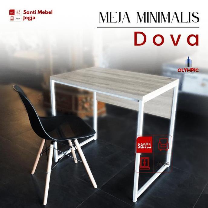 Meja Belajar / Meja kerja Olympic Rangka Besi Dova