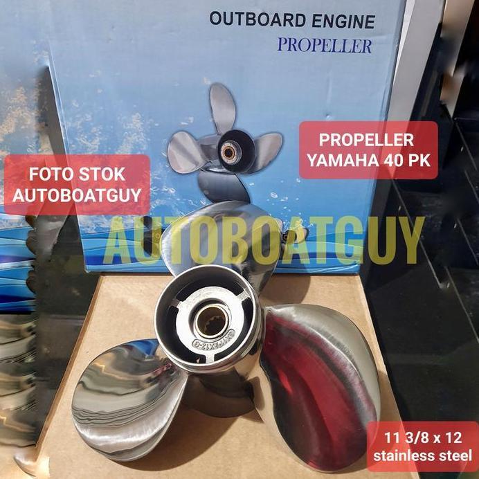 Propeller Yamaha 40 PK Stainless / Baling / Kipas Mesin Tempel