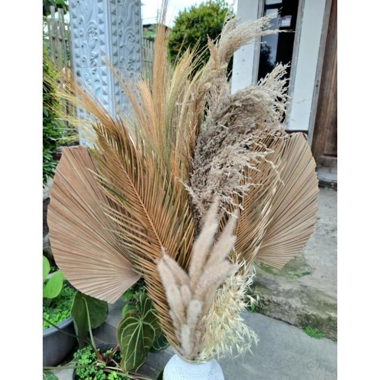 VELQEN BUNGA HIASAN RUANG TAMU. BUNGA HIAS. BUNGA KERING. BUNGA SUDUT RUANGAN +VAS50CM SALE