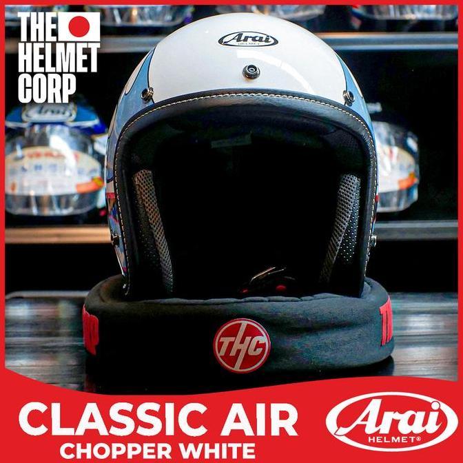 HELM ARAI CLASSIC AIR CHOPPER WHITE HALF F WHITE RETRO HELMET