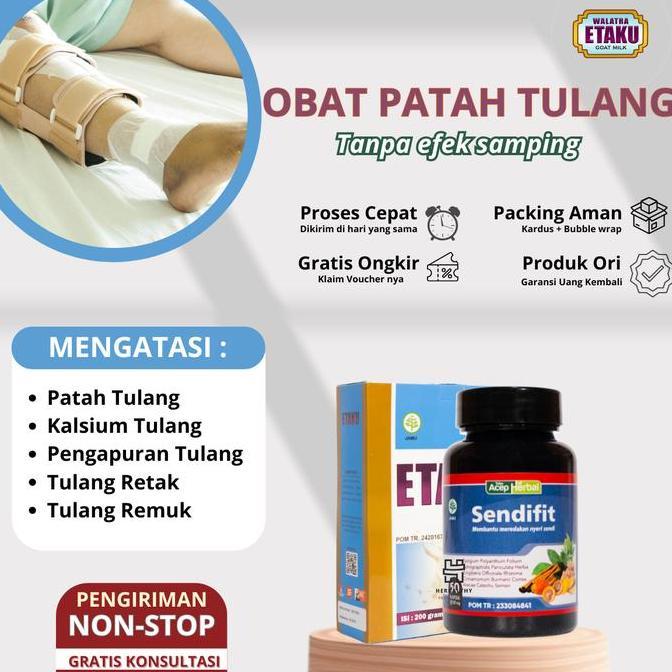 Susu Kalsium Untuk Patah Tulang Anak & Dewasa, Patah Tulang Retak, Susu Etaku Goat Milk