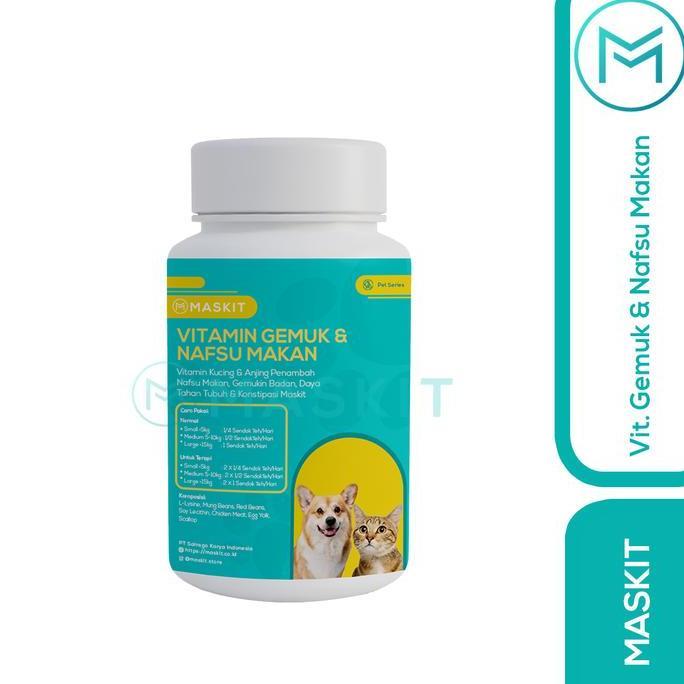 vitamin hewan kucing anjing penambah nafsu makan, gemukin badan, imun
