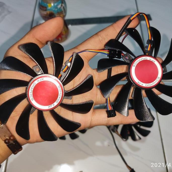 Fan kipas Vga XFX Msi Dual Fan 95mm 4pin RX 580 570 480 470 Universal