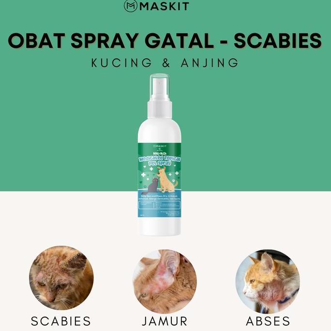 obat spray gatal scabies kucing anjing jamur kurap kulit telinga