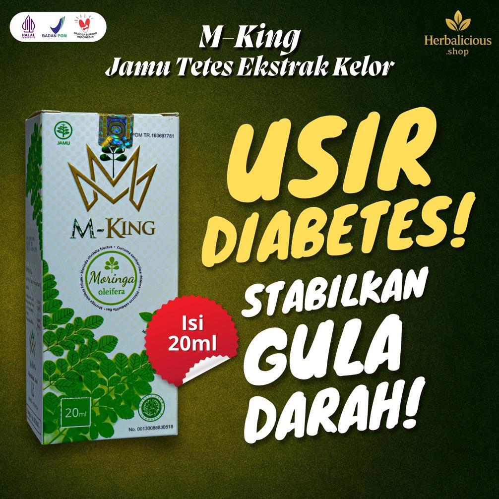 (Terbaru) M-KING Tetes Herbal Obat Stroke, Diabetes, Gagal Ginjal, Kolesterol, Maag, Wasir | BPOM & 
