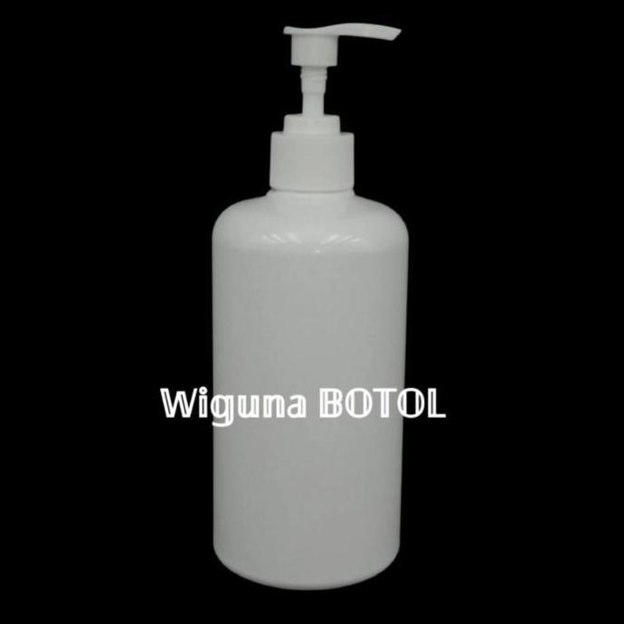 Botol pump 500 ML / Botol PET 500ml tutup pump putih