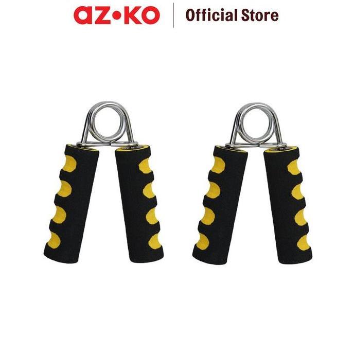 AZKO Kinetic Hand grip Soft - Hitam/Kuning Alat Olahraga Pelatih Otot Tangan Lengan Perlengkapan Fit