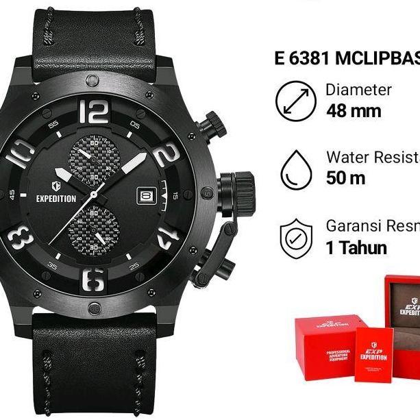 Ready JAM TANGAN PRIA EXPEDITION E 6381 E6381 LEATHER ORIGINAL