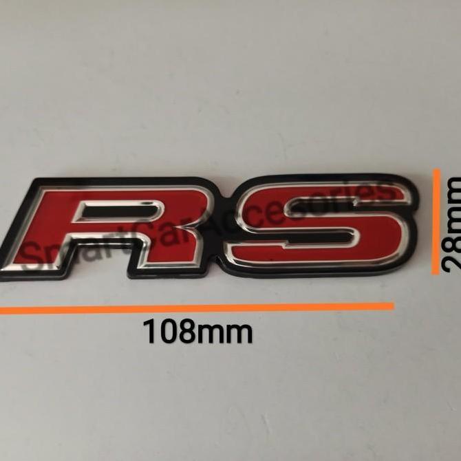Emblem Logo RS merah model ORIGINAL Honda Jazz Brio Mobilio