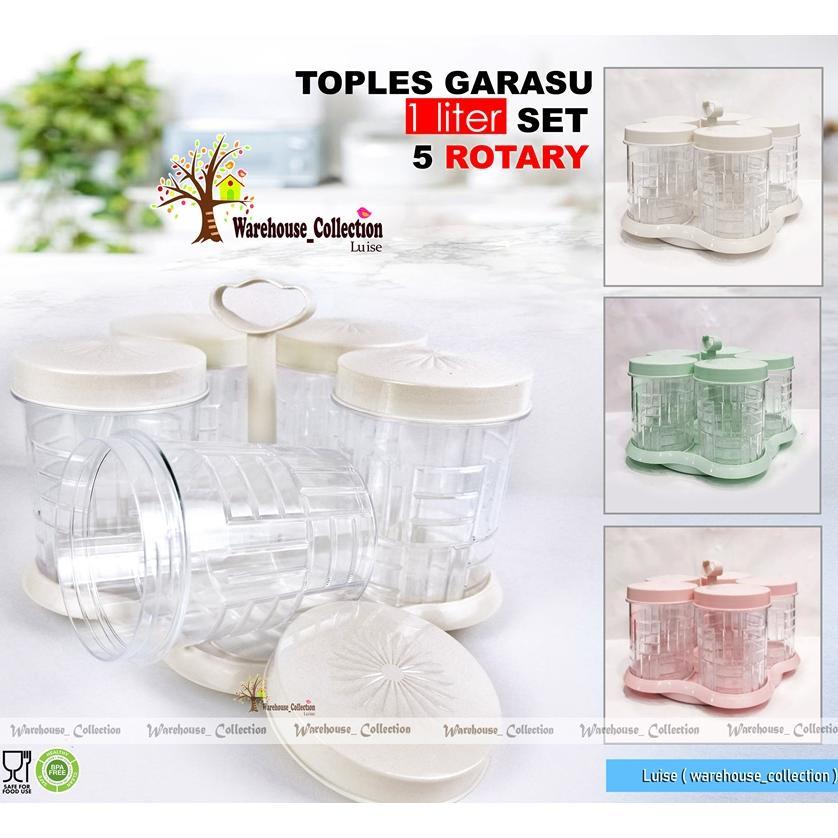 BEST SELLER TOPLES BERPUTAR SET 6 & SET 5 TOPLES GARASU & MIZU 1 LITER //  ROTARY NAMPAN PUTAR PLAST