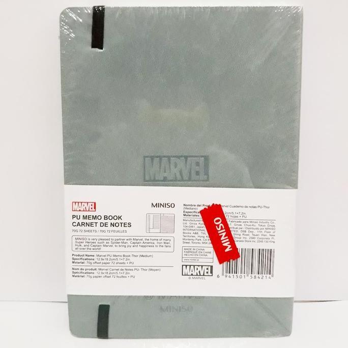 LIMITED MARVEL x MINISO PU Memo Book / Buku Catatan Thor Avengers