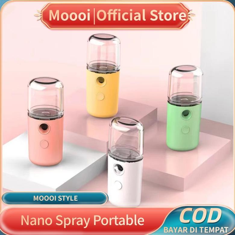 NEW MOOOI Nano Spray Portable Mist Sprayer Perawatan Wajah Pelembab Wajah USB [terbaik][terlaris]