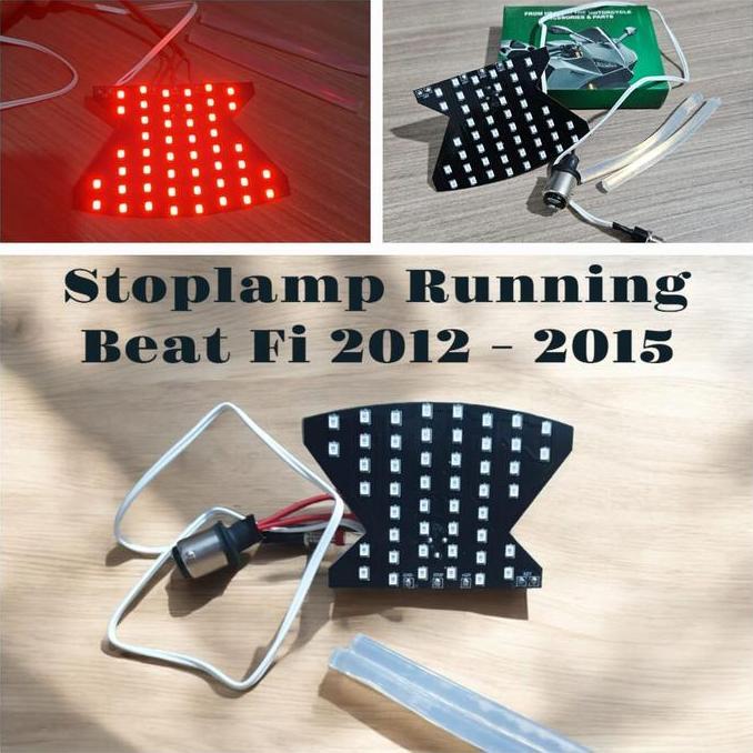 PAPAN LAMPU STOP STOPLAMP LED 10MODE RUNNING BEAT KARBU 2008-2012 BEAT FI 2012-2015 BEAT NEW 2020-20