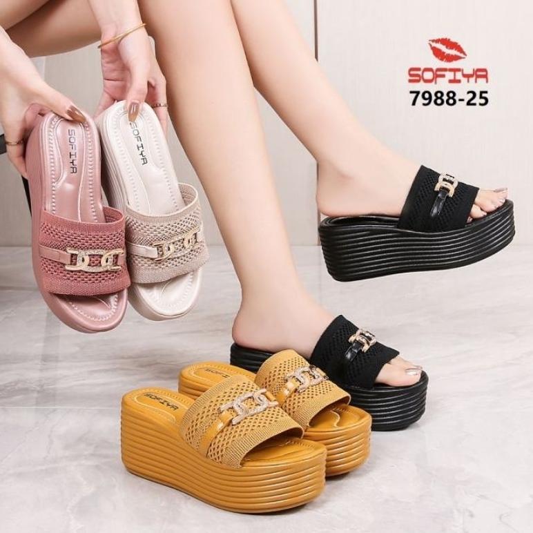 DISKON [BEST SELLER] SANDAL WEDGES PESTA SOFIYA IMPORT KEKINIAN MANTUL / SANDAL PESTA SOFIYA TERBARU