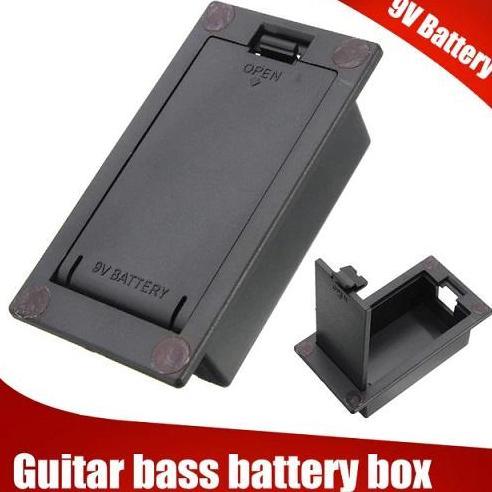 Box Battery Holder 9V Elektrik Bass Gitar Tempat Batere Case 9V