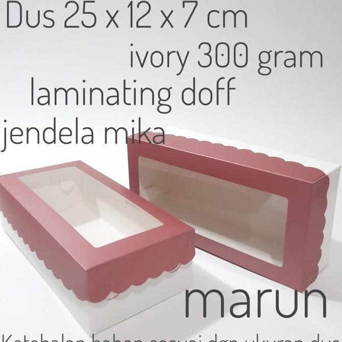 Box brownies 25x12x7cm dus brownies kotak kue brownies dus kue bolu