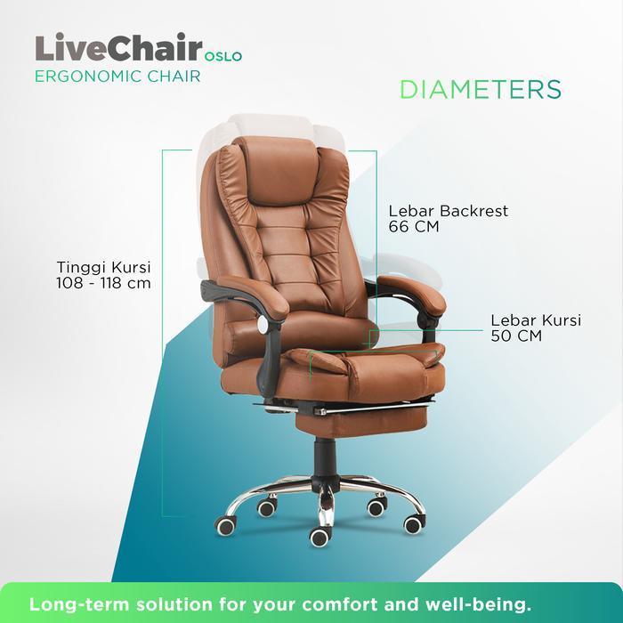 Live Chair Oslo Kursi Kantor Direktur Bos Kerja Gaming Office Chair