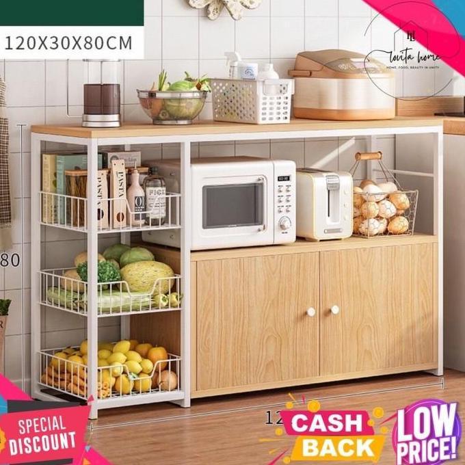 Rak Dapur Susun Minimalis / Rak Oven Microwave / Rak Serbaguna Besar