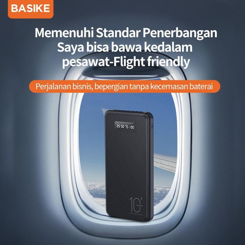 Terbaru (Hot)Basike Powerbank Fast Charging 30000 20000Mah 10000Mah Dual Usb Mini Murah With Senter 
