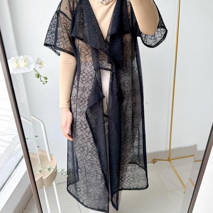 Emikoawa Outer Lace Brukat Brokat Wanita Kondangan Emikoawa Luaran Blazer LA