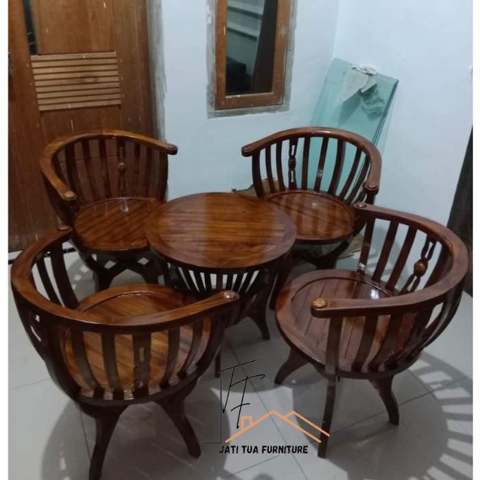 kursi teras depan rumah, kursi tamu mewah elegan, set kursi mangkok, set kursi tamu. 4 kursi meja 1,
