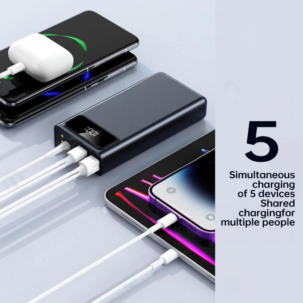 Terbaru Moyatu 60000Mah Powerbank Fast Charging Full Capacity 4 Usb Charge Ports Pd Fast Charging Po