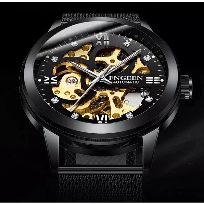 Hot Deals Fngeen 6018 Mekanik Otomatis Jam Tangan Pria Luxury Stainless Steel Original Anti Air Auto