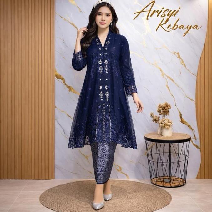Kebaya Kartini Tunik Payet Jahit Set Songket | kebaya modern (twt) EX